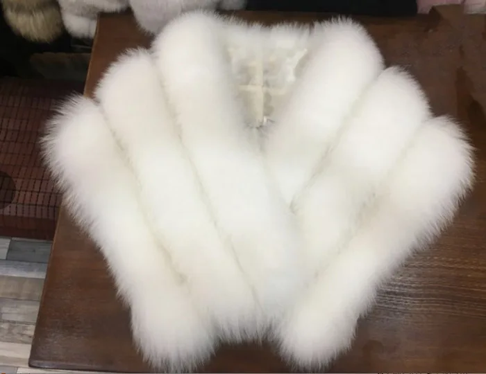 Женский шарф из натурального Лисьего меха, Женская шаль из меха невесты