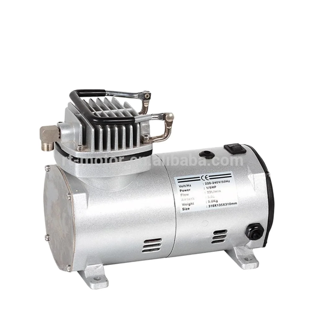Portable piston Airbrush  pump 1/6HP 220v ac micro electric portable air compressor pump for painting