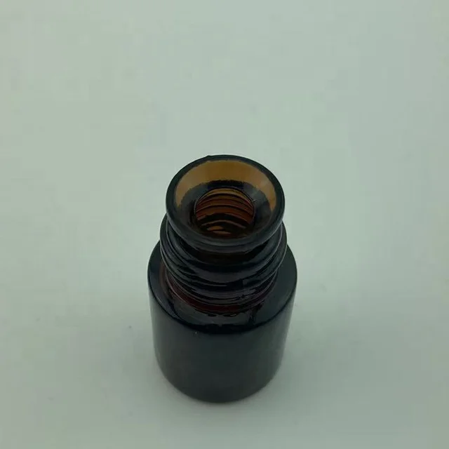 Linlang Shanghai 5ML Amber Brown Pour-Out No Drip Bell Mouth Round Glass Bottle with Phenolic Resin Cap