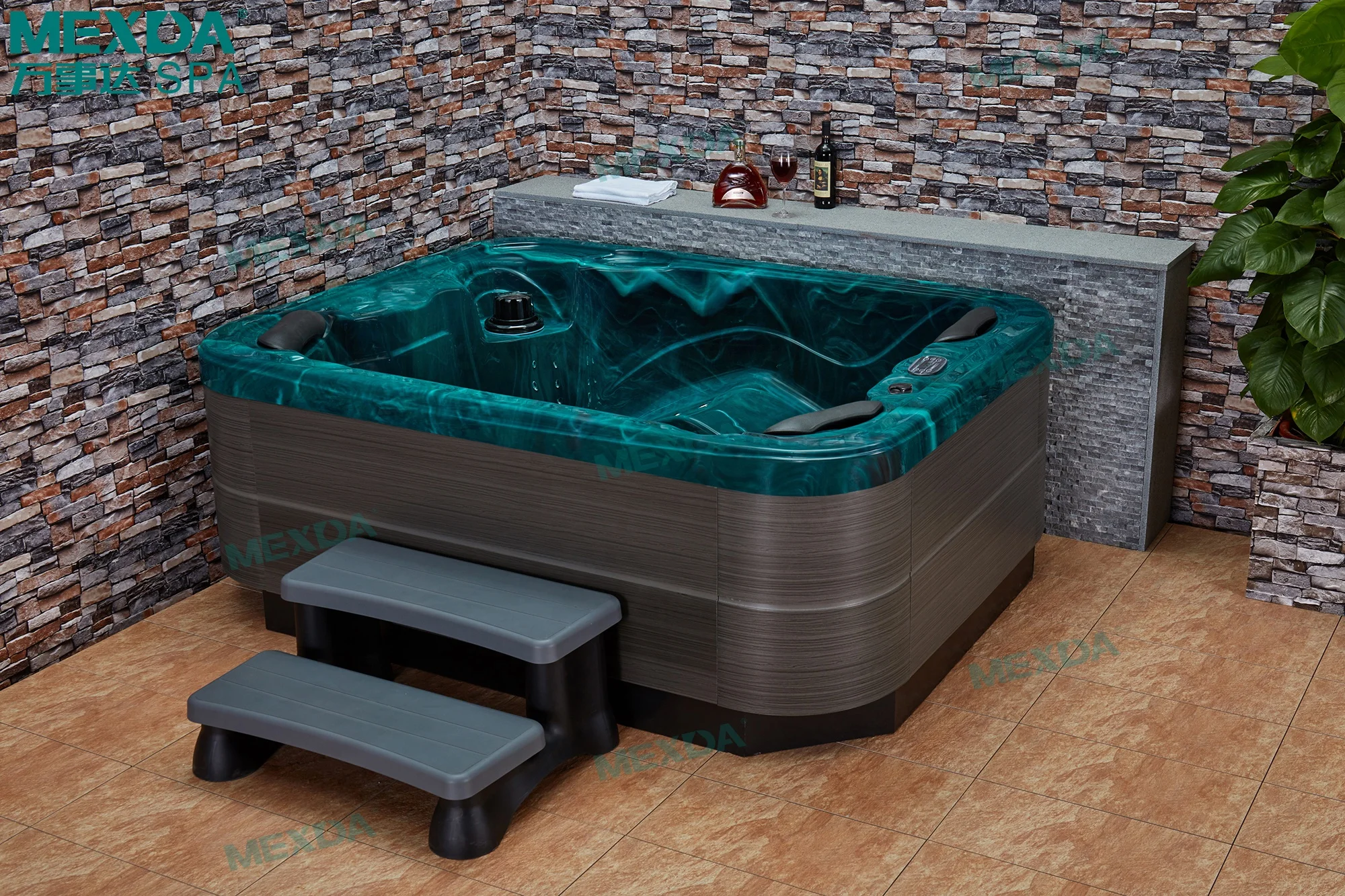 MEXDA hot-sale 3 person family outdoor spa whirlpool hot tub WS-597S