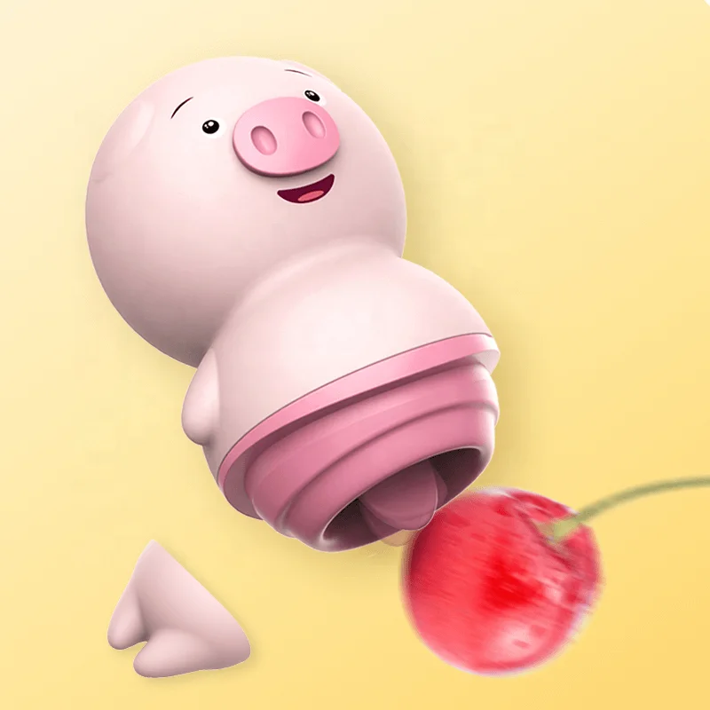 cute pet little pig vibrador consolador para mujer strong vibration mini tongue licking vibrator jump egg sex toys erotic shop