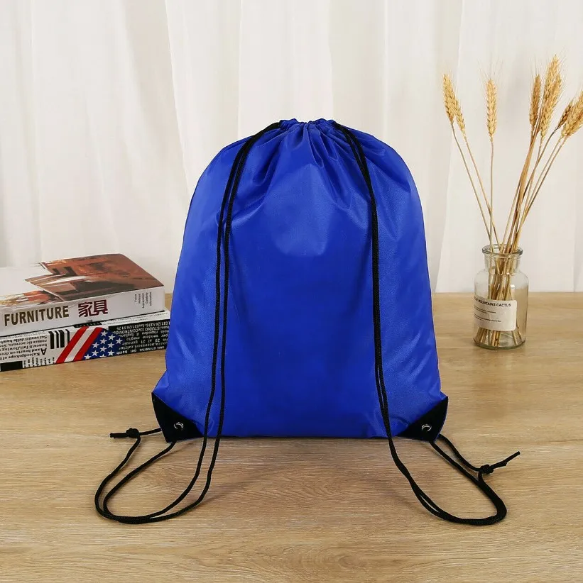 New Polyester American Flag Polyester Drawstring Bag/Backpack/School Tote