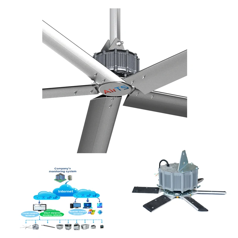 AirTS manufacturer Ceiling industrial HVLS fan 4.9M 14FT with PMSM Motor for Warehouse factory workshop food shop