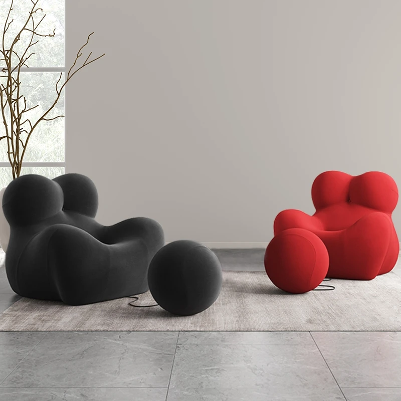 
ball hug chair Italian Design striped cashmere fabric armchair Post Modern lazy lounge comfortable ball hug easy chair 