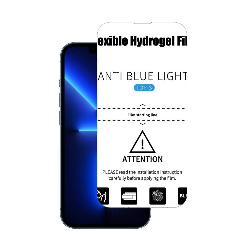 LVL Best Seller Tpu Bubble Free Hydrogel Film Hd Clear Anti-blue Light Screen Protective Sheet For Iphone