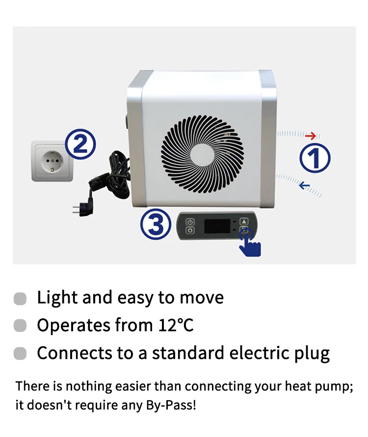 mini Swimming pool heat pump R32 low noise for household spa Pools Heating system water heater