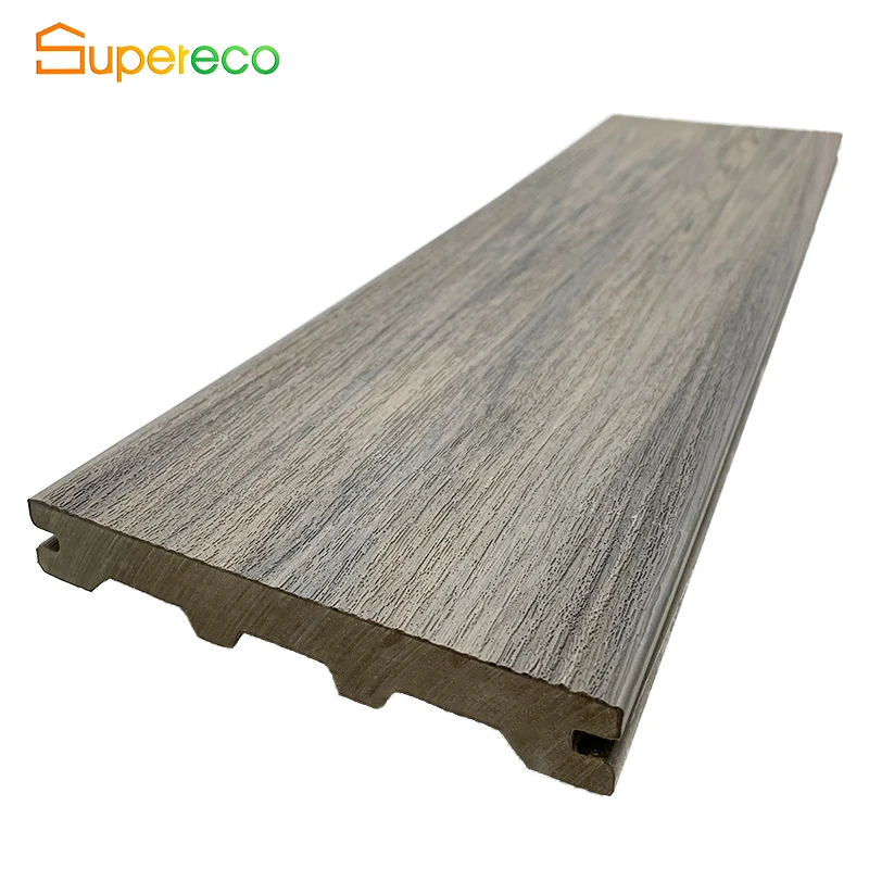 Terrace Flooring Solid Outdoor Wood Plastic Composite WPC Decking Anti-UV Water Proof Deck Wood Veneer For Swimming Pools