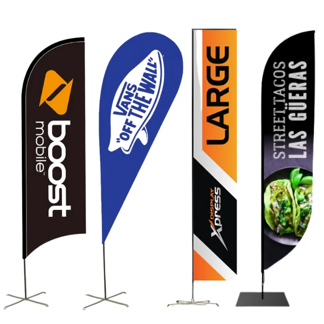 high quality customized feather banner flags with flagpole and X base