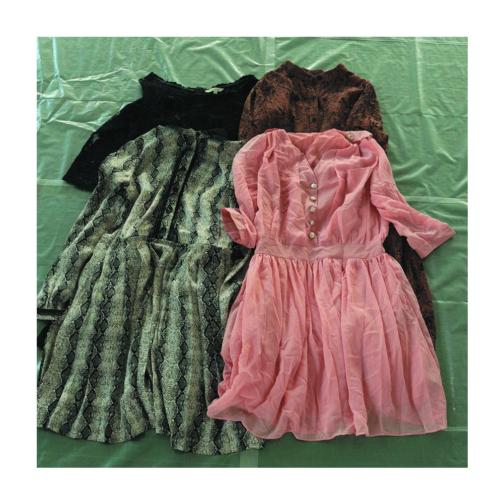 Cwanckai Wholesale Fashion Female Dresses Used Clothes, Cheap Price Various Styles Used Clothes For Women Long Dresses