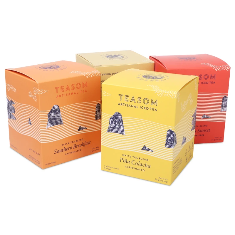 High quality Custom made UV print cosmetic chalk coffee tea packaging box recycled kraft candle perfume paper box manufacturer