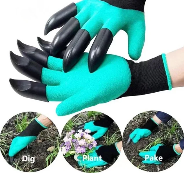 Garden Gloves With Single/double Fingertips Claws Waterproof Gardening Working Gloves