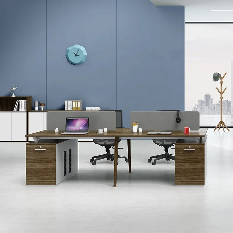 Factory price cubicles call center computer work station 4 person studio desk modular workstation office partitions
