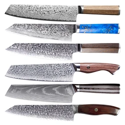 Wholesale Knife Making Blades VG-10 AUS-10 Steel 67 Layers 73 Layers Damascus Chef Knife Blades