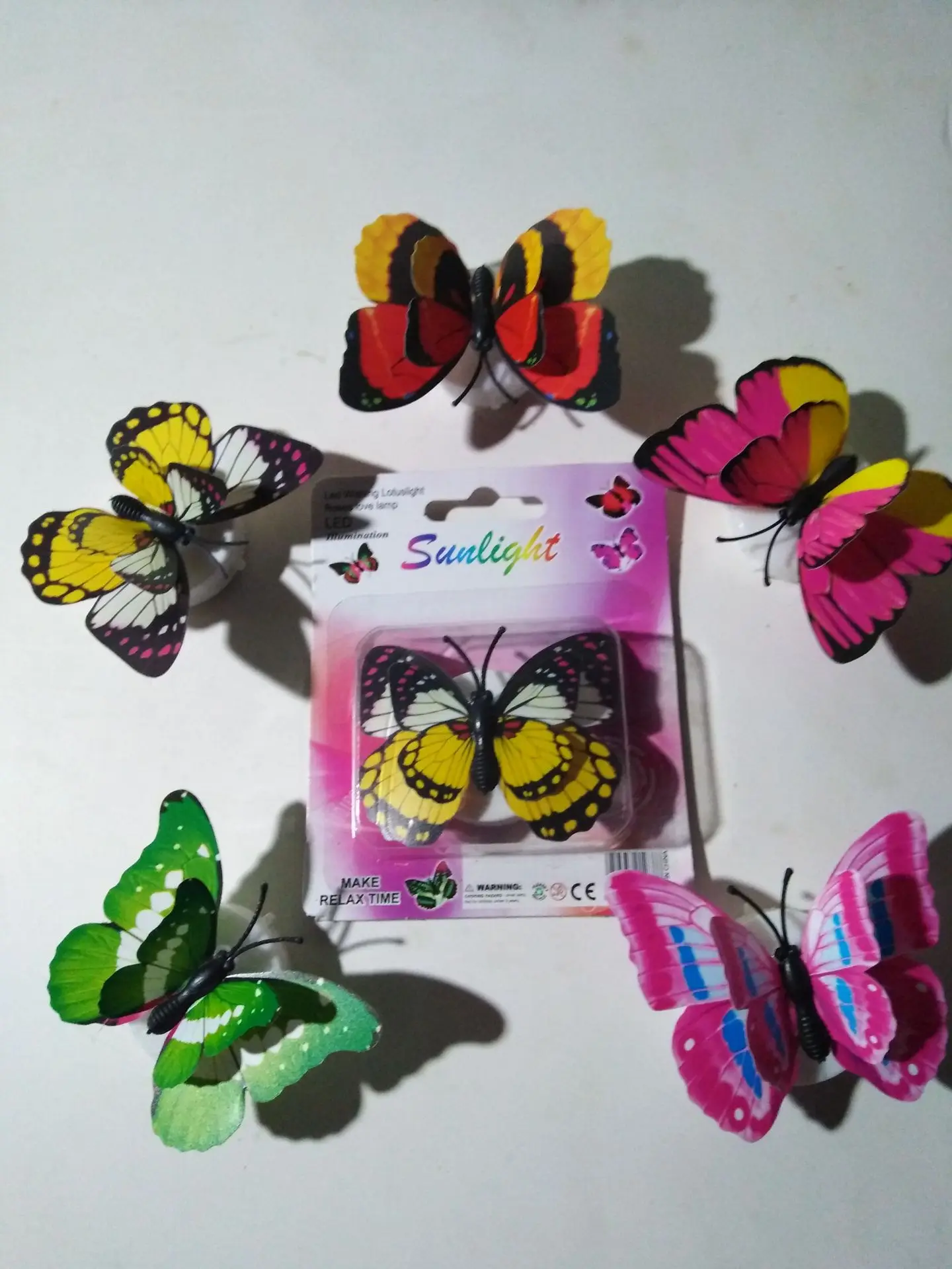 LED Butterfly Decoration Night Light 3D Butterfly Sticker Wall Light for Room Garden Party Festival