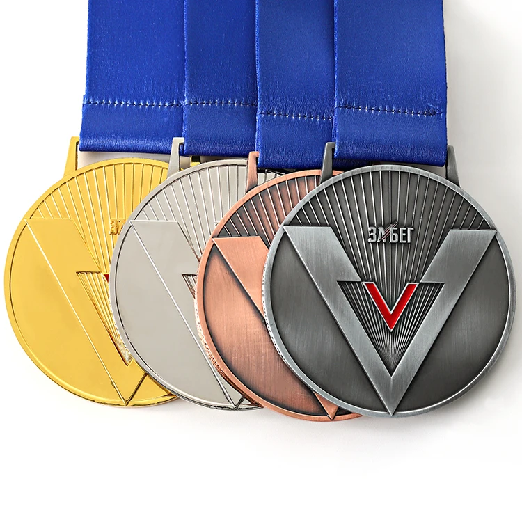 HSQ factory zinc alloy customize Sports Award finisher winner champion 3d Gold Silver Bronze metal Medal Custom Medal