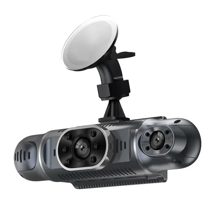 3-канальная камера 1080P FHD DVR передний задний Автомобильный Регистратор черный ящик с тройным объективом