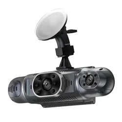 3-канальная камера 1080P FHD DVR передний задний Автомобильный Регистратор черный ящик с тройным