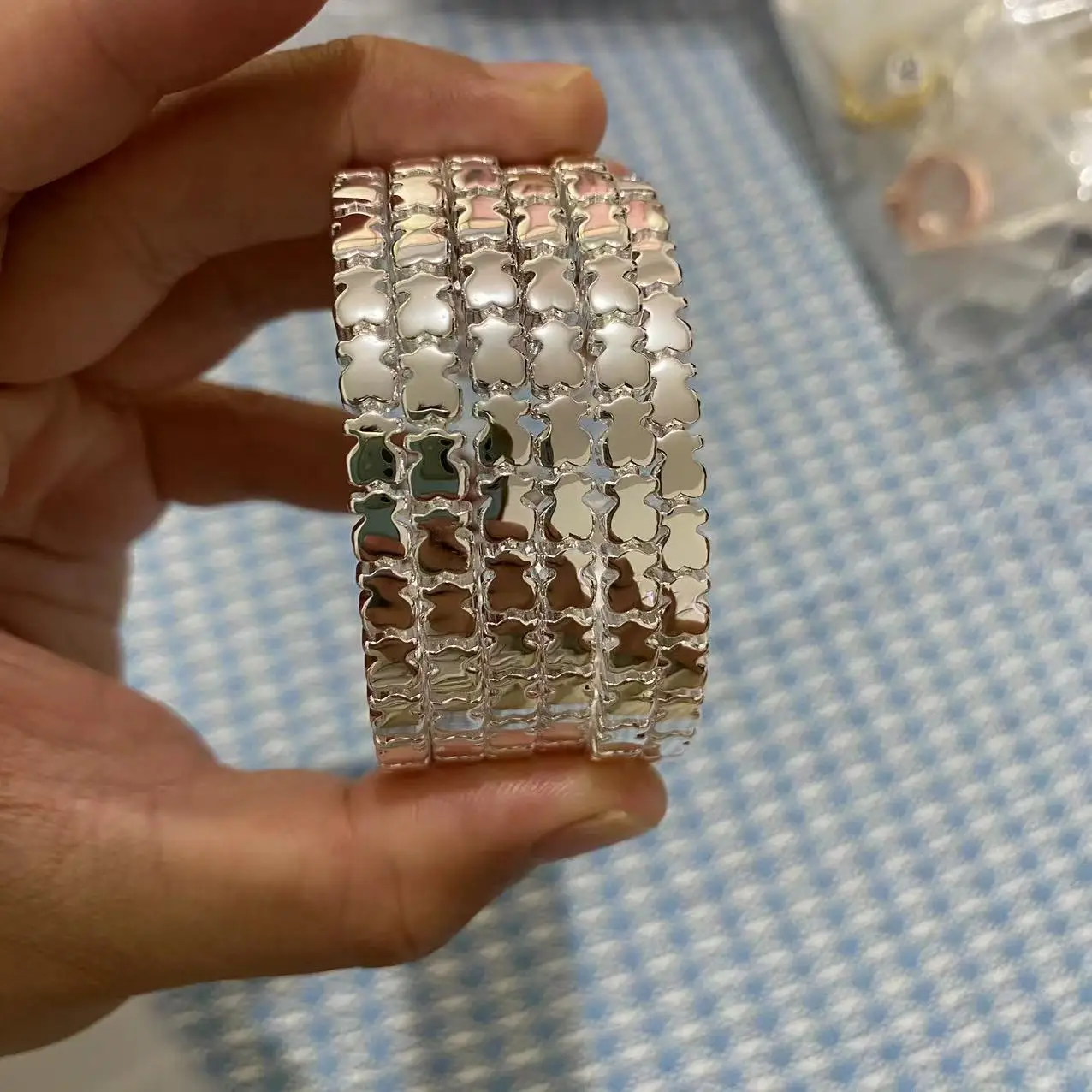 High quality hotsell 925 sterling silver spain bear touses bracelets 18k gold plated touses jewelry 925