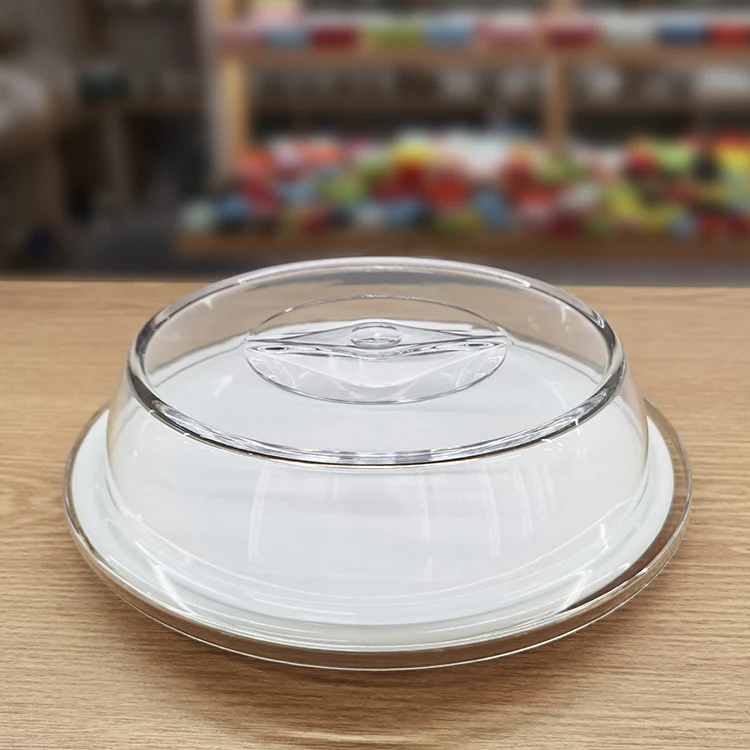 transparent plastic food dome cover 9 inch unbreakable buffet use plastic dish cover for food cover