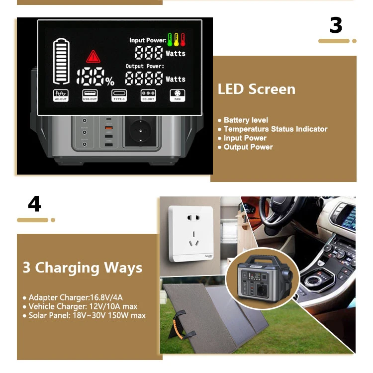 Greenkeeper Lithium Battery Solar Power Station Generator Portable Solar Energy System 300w 296Wh For Activities