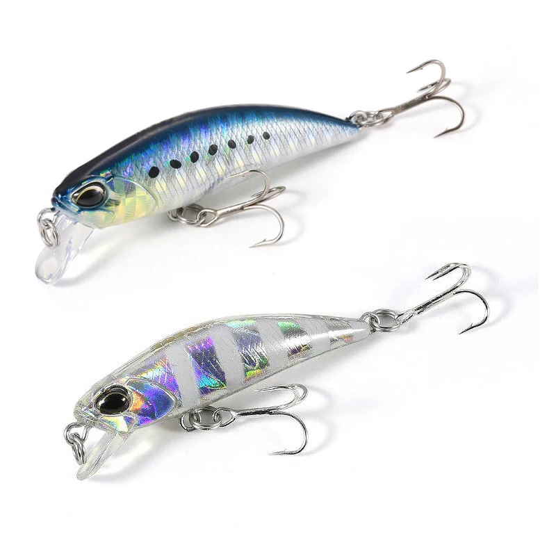 New Heavy Sinking Minnow Fishing Lure Artificial 48mm 4.3g 9 Colors Painted Hard Bait Sink Fresh Water Lures Pesca Bass Tackle