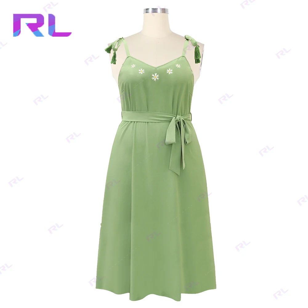 Manufacture custom Summer Wholesale Fashion Satin High Quality Mint Green Lace Suspender Sweet Ladies Dress