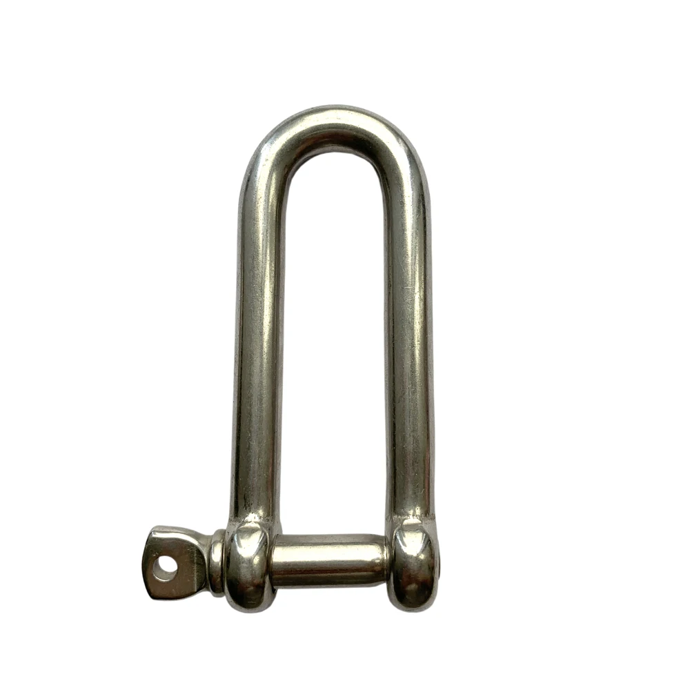 High quality rigging hardware Stainless Steel Long D Shackle with screw pin