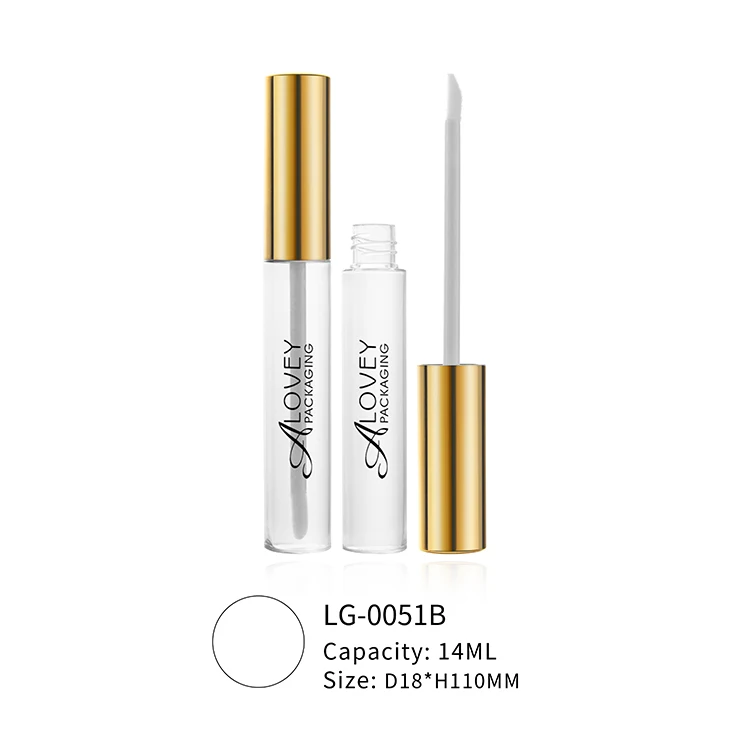 14ml Large Capacity Rose Gold Lipgloss Tubes With Brush Lip Gloss Concealer Cosmetic Package