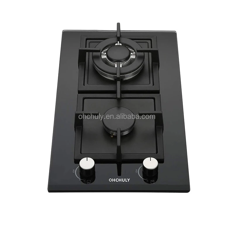 Table Top Household 2 Burner Cooktop Built-in glass top Cooker Flame Gas Stove