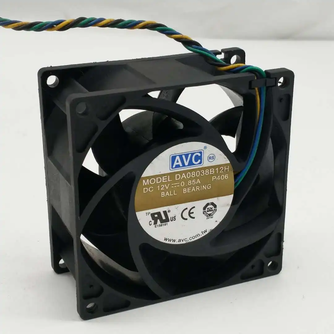 Новый AVC da08038b12h DC 12V 0.85a 8038 8 см 4-контактный PWM контроллер температуры шасси вентилятор