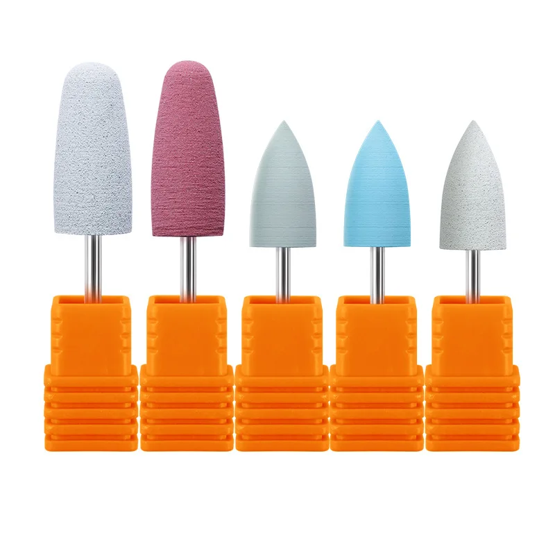 Professional Nail Quartz Grinding Head Rubber Polishing Dead Skin Silicone Nail Drill Bits