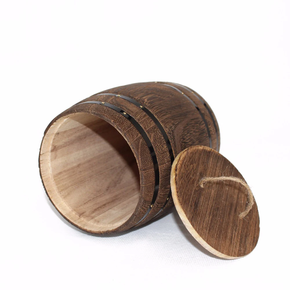 Деревянные ящики для хранения напитков из дубового материала использованные деревянные винные бочки пустой мини-бочка виски с