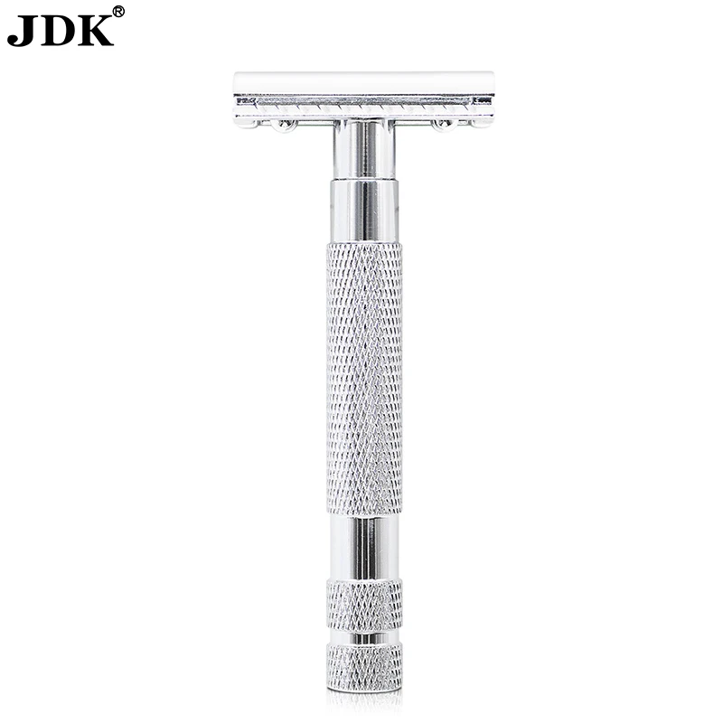JDK Custom Logom aquina de afeitar profesional Stainless Steel Handle Double Edge Safety Razor