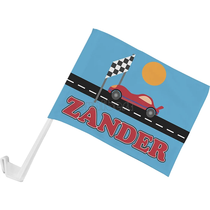 Custom sized Promotional Car Flag 12 x 18 Personalized Polyester Car Window