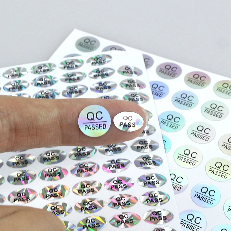 Adhesive custom logo made printed round 3d laser holographic hologram sticker