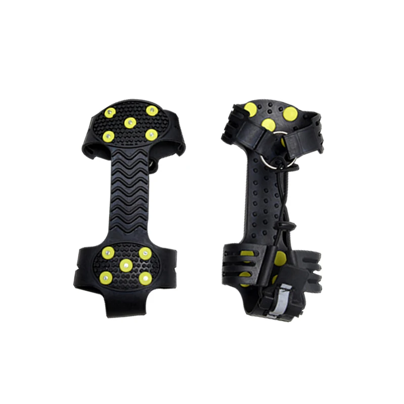 Ice Grips, Ice Snow Grips Cleat Over Shoe/Boot Traction Cleat Rubber Spikes Anti Slip Steel Studs Crampons Slip-on Stretch