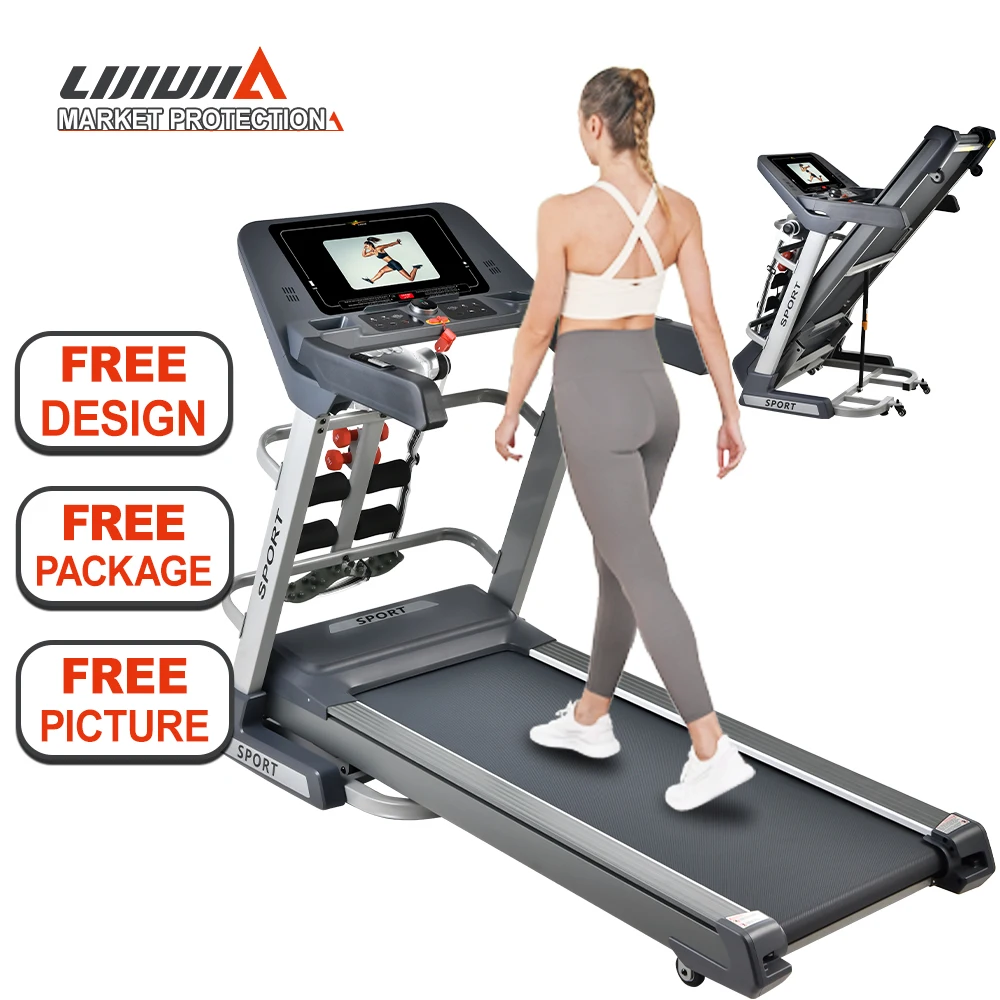 Производитель Lijiujia электрический складной беговой тренажер для тренажерного зала коммерческая Регулируемая беговая дорожка с наклоном 0-18%