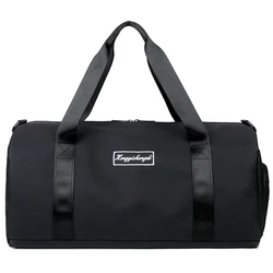 Promotional Custom Waterproof Large Sport Duffel Travel Bag with Shoe Compartment Men Leather Oem High Quality Duffel Travel Bag