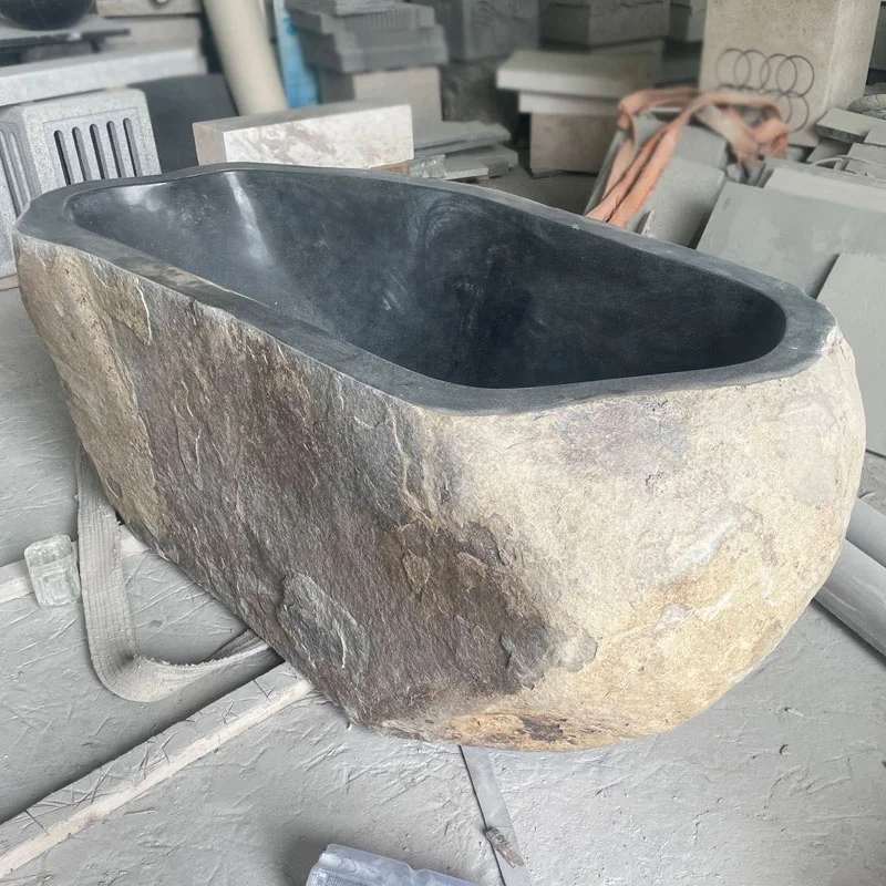 Hand Made Stone Carving and Sculptures Big Rock River Stone Bathtubs Nature Stone Bath