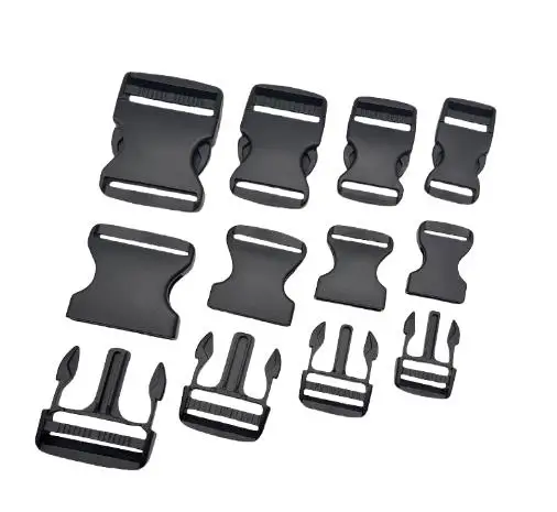 Flat Buckles Plastic Flat Side Release Buckles and Tri-Glide Slides Quick Side Release Buckle