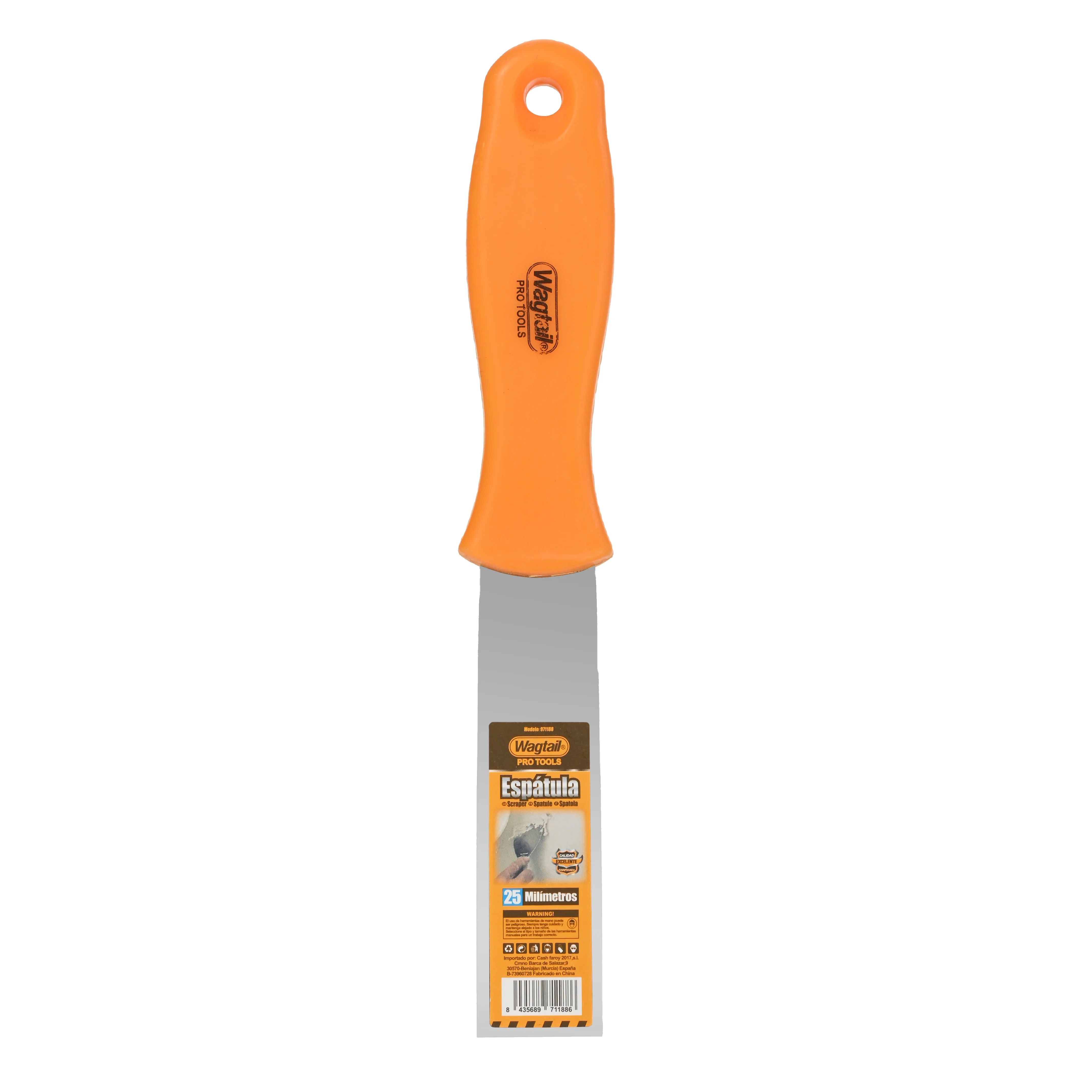 Drywall Taping Tools Mirror Polished Floor Scraper 1 inch Stainless Steel Putty Knife with Plastic Handle