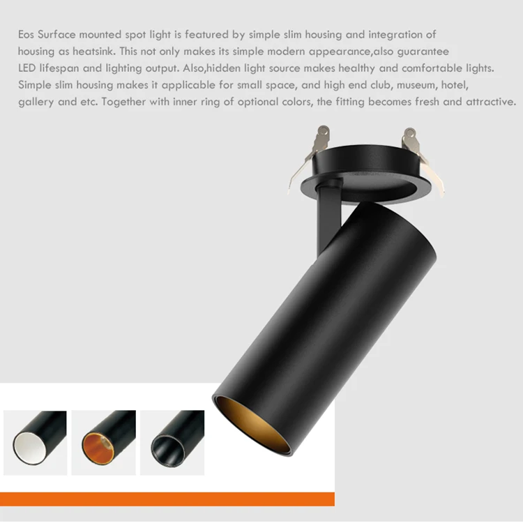 LEDOUX Focus Rail Light Adjustable Dimmable Spotlight Home Art Gallery 10W 15W LED Track Light