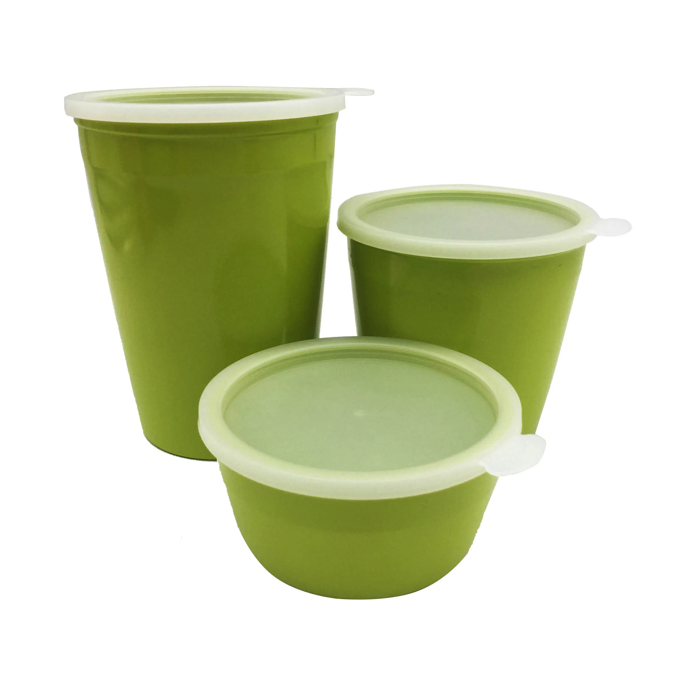 
New design bamboo melamine storage with bamboo lids for nuts or coffee bean and dry goods 