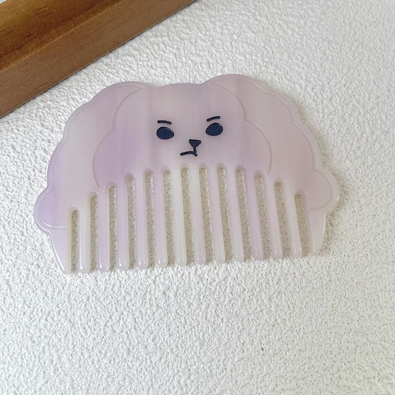 Sayoung Fancy Sweet Cartoon Acetate Comb High Quality Small Size  Pocket  Comb For Women Girls Hair Accessories