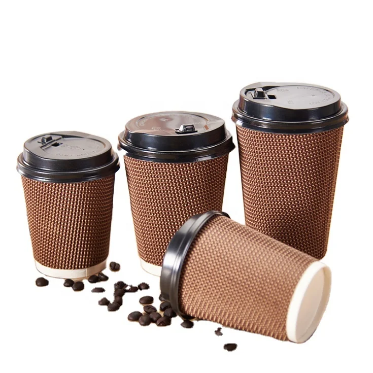 Manufacturer Supply Wholesale Recyclable Cheap Custom Branded Color Printed Business Disposable coffee paper cup 10oz