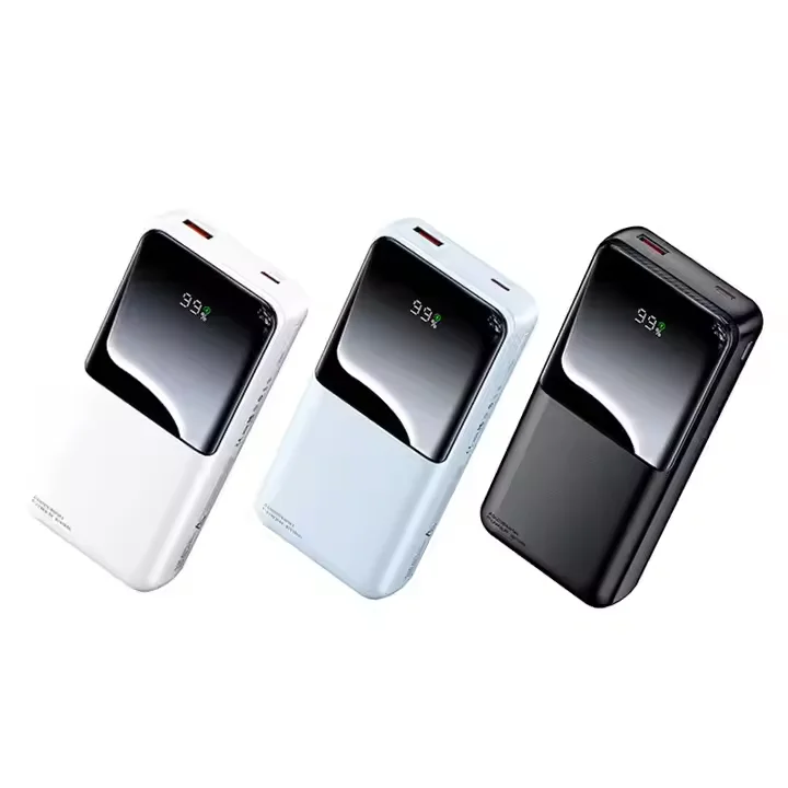 Hot Selling 10000 mAh power bank Portable PD QC 20W High Capacity Dual USB Output  Power Bank with LCD Display for Phone