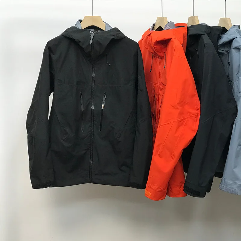 Unisex Plus Size Tactical Jacket Thin Hard Shell Waterproof Custom Brand Logo Jacket for Outdoor Zipper Closure