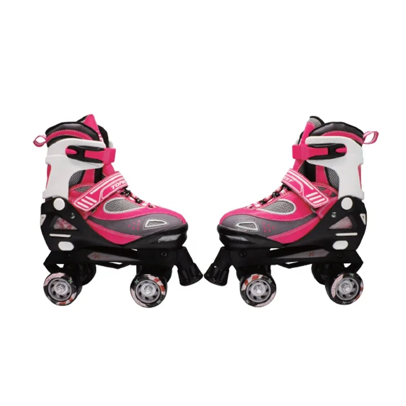 High Quality Professional Soft Adjustable Quad Roller Skates Shoes