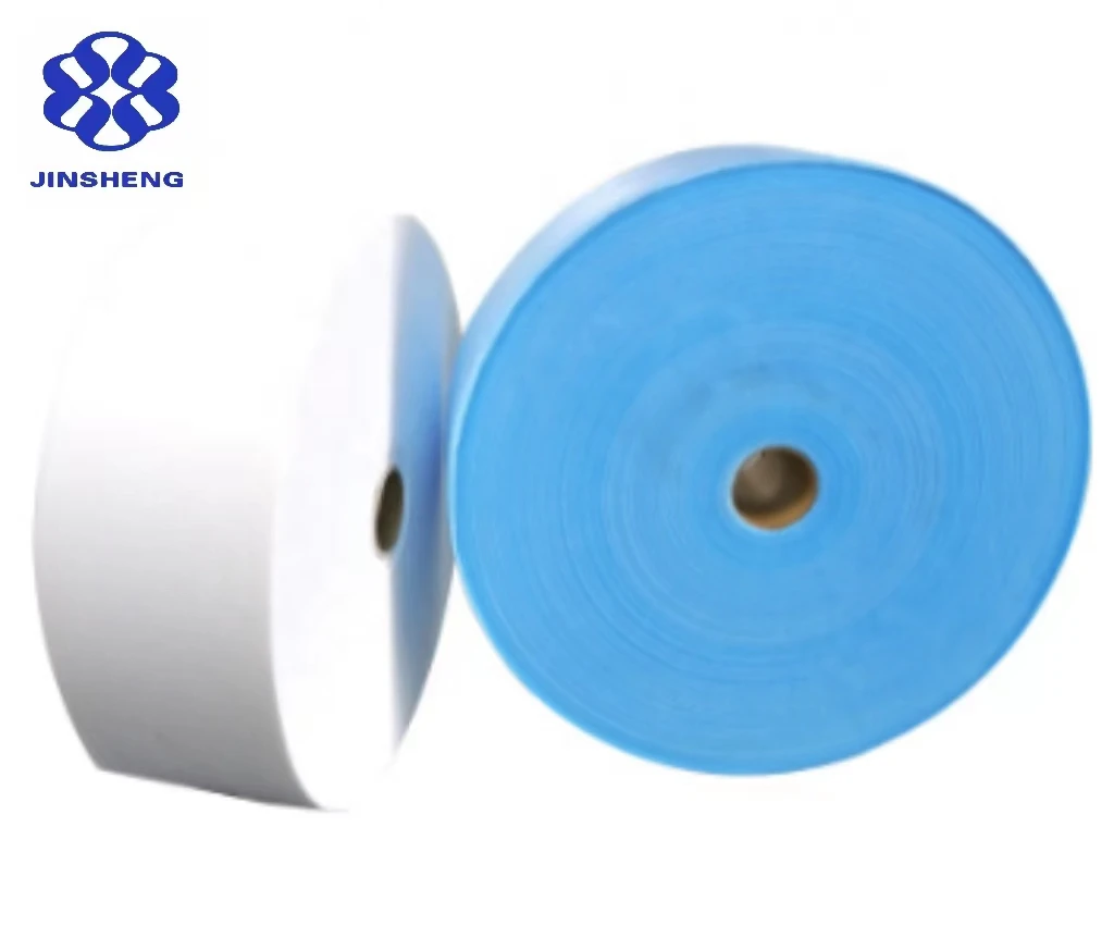 15GSM-45GSM White& Blue SMS PP Non-woven Fabrics Roll For Hygiene