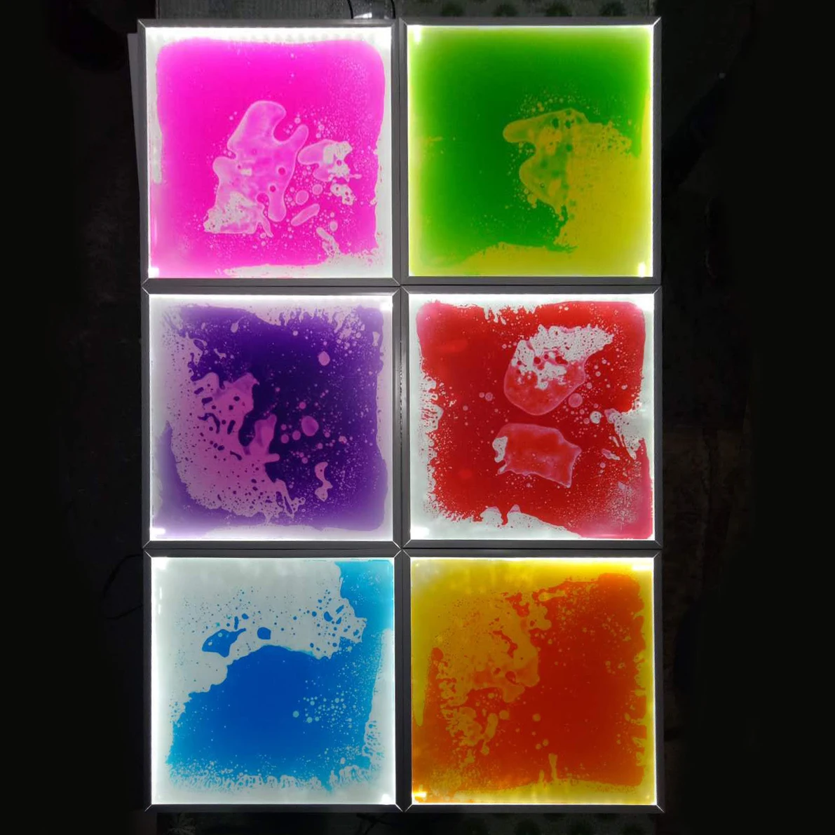 Autism Relieves Stress Liquid Sensory Floor Tiles LED Dance Floor Educational Toys Sensory Integration Training Equipment